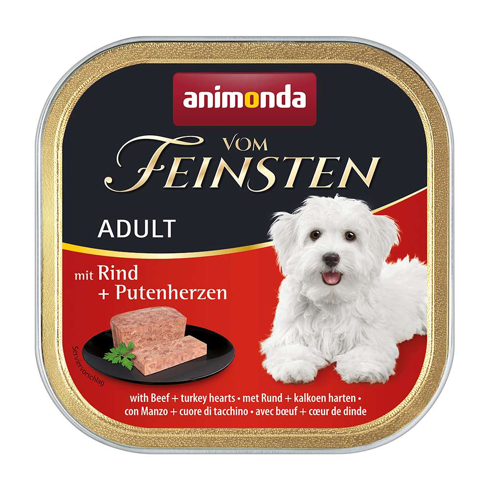 Animonda Vom Feinsten Adult mit Rind + Putenherzen 150g
