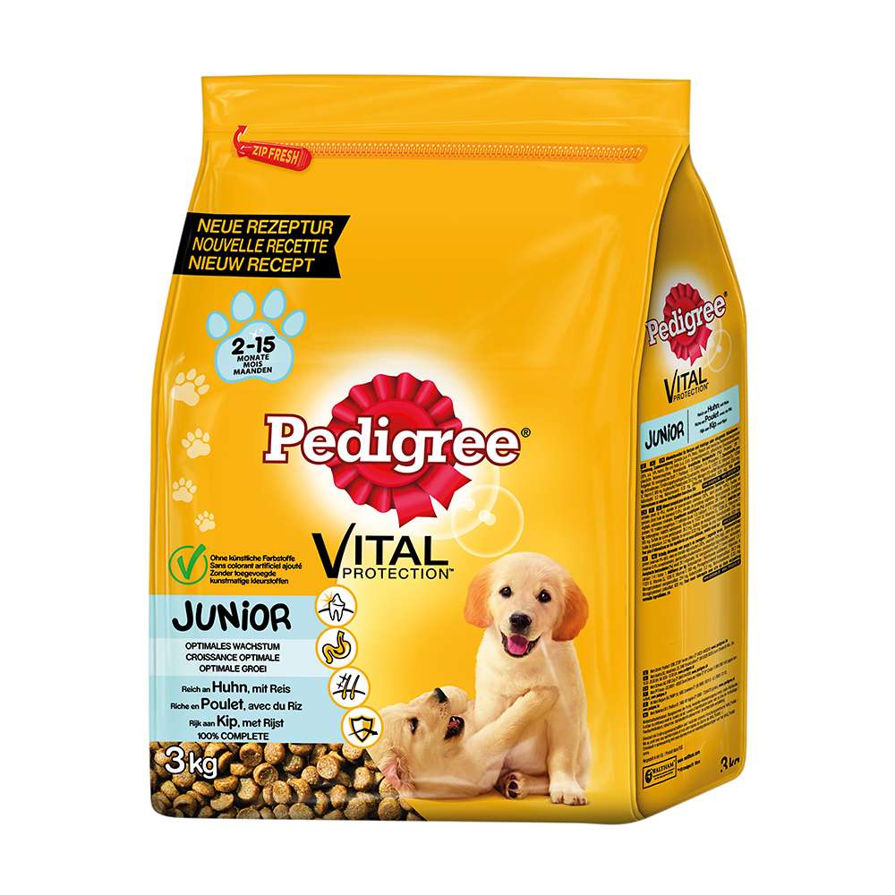 Pedigree Junior Medium mit Huhn und Reis 3kg