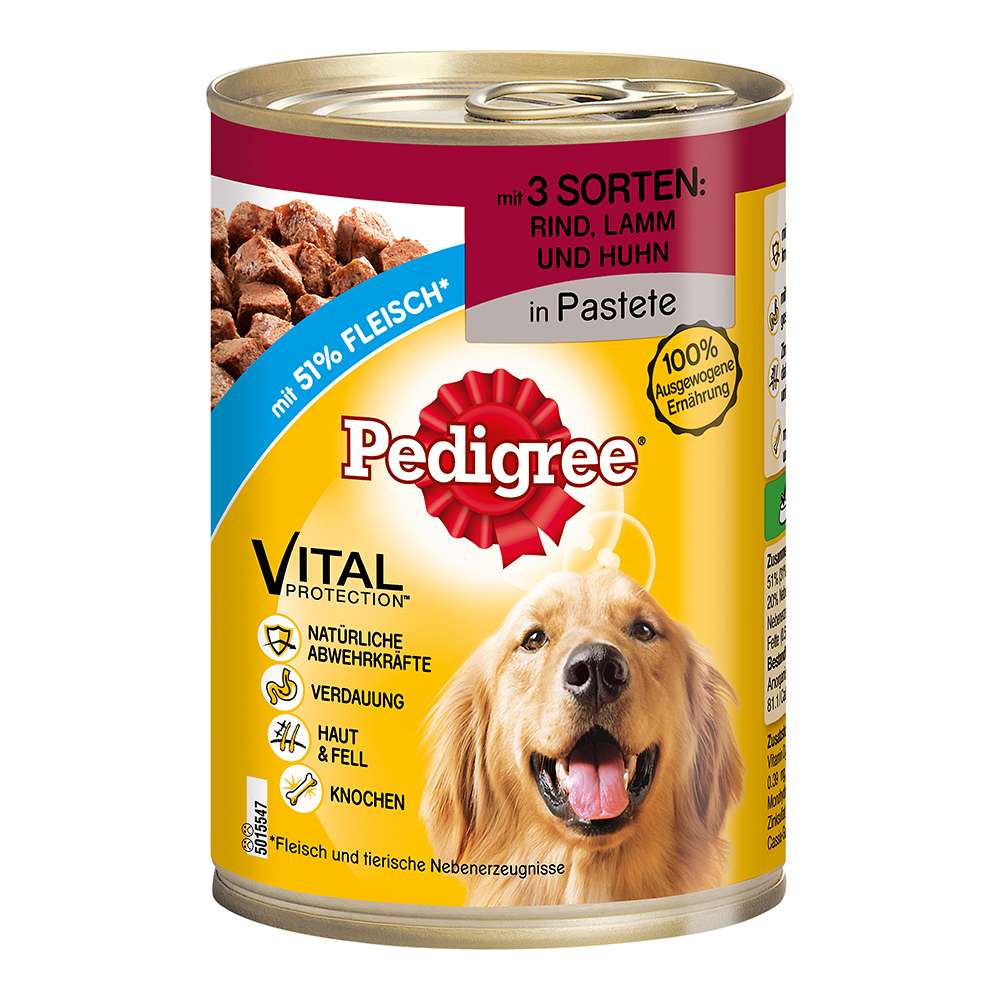 Pedigree Adult 3 Sorten Fleisch 400g
