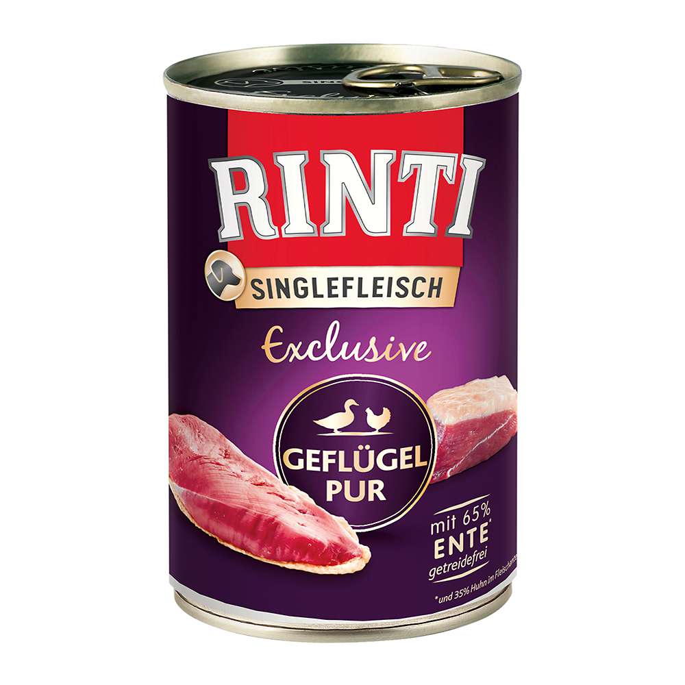Rinti Singlefleisch Exclusive Geflügel pur 400g